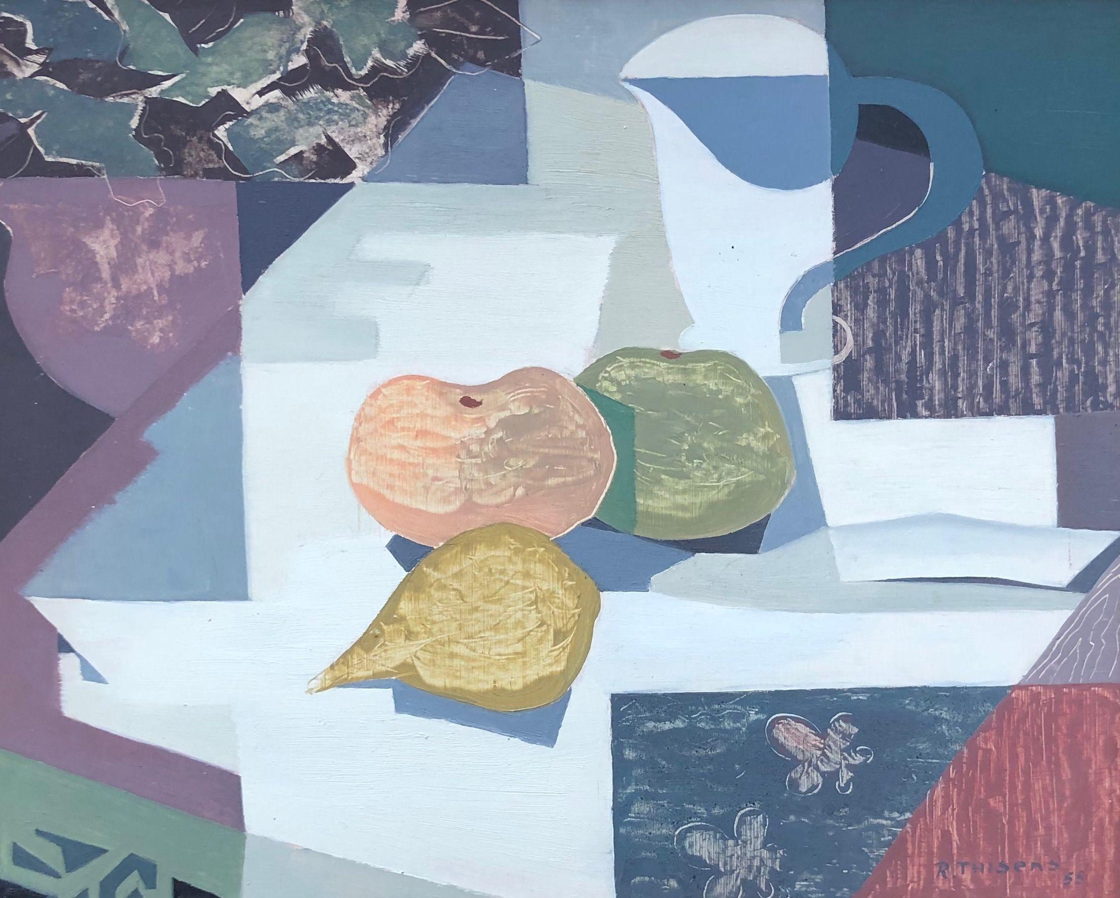 Nature morte, huile sur panneau de Robert Thisens, 40 x 50 cm — vue 2