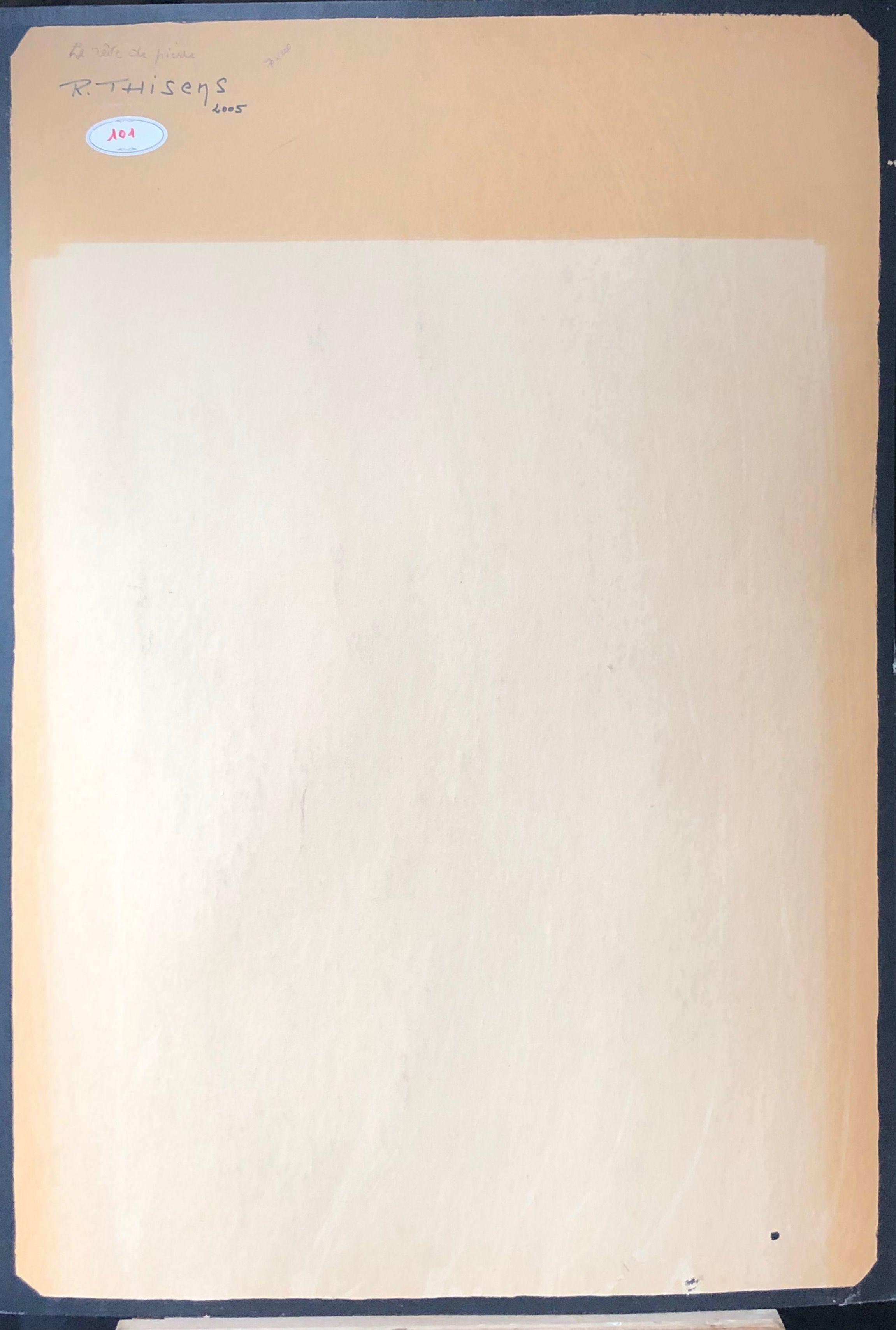 Le reve de pierre, acrylique sur carton de Robert Thisens, 70 x 100 cm — vue 2