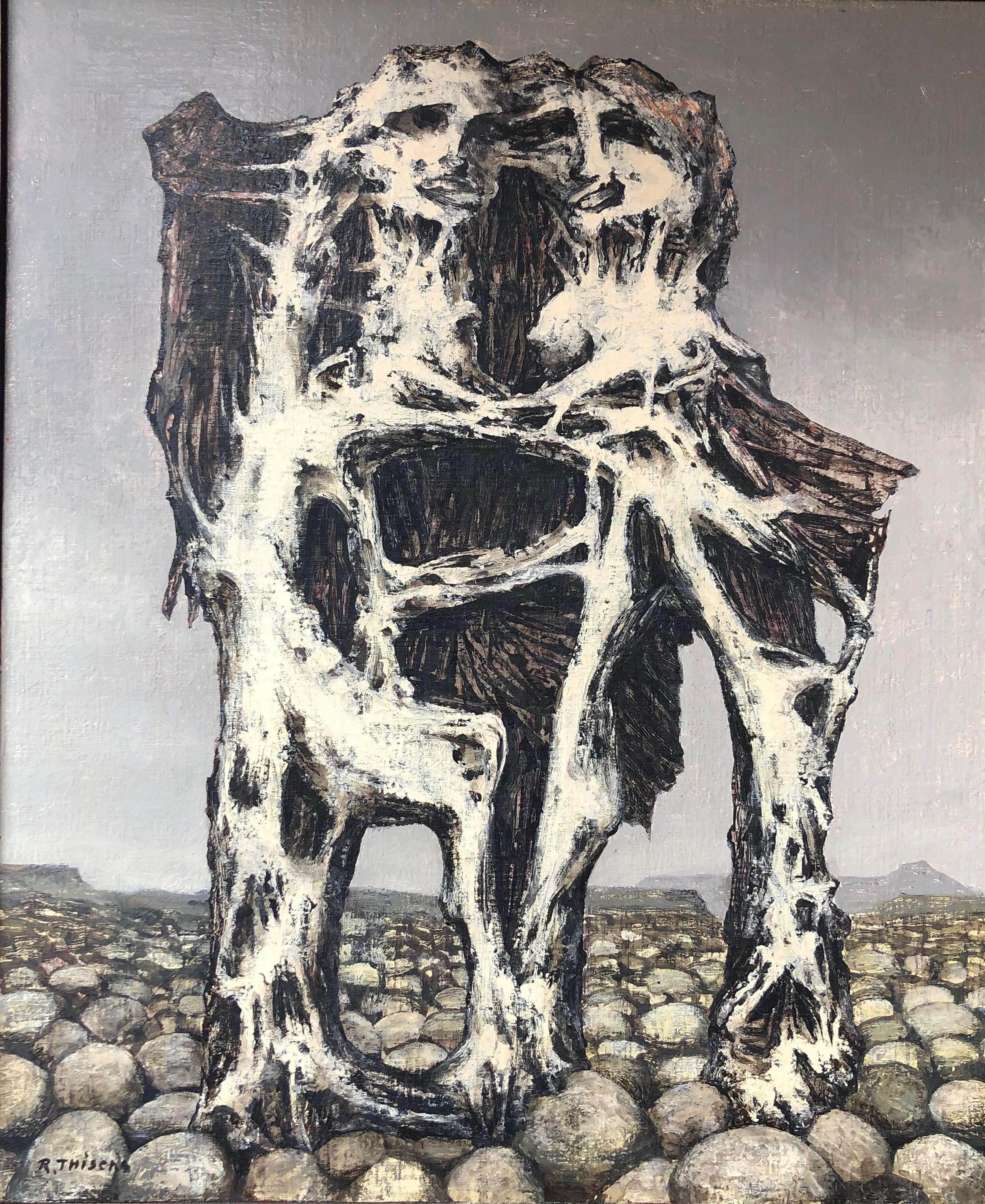 Les ailes brisees, huile sur panneau entoile de Robert Thisens, 60 x 75 cm — vue 2