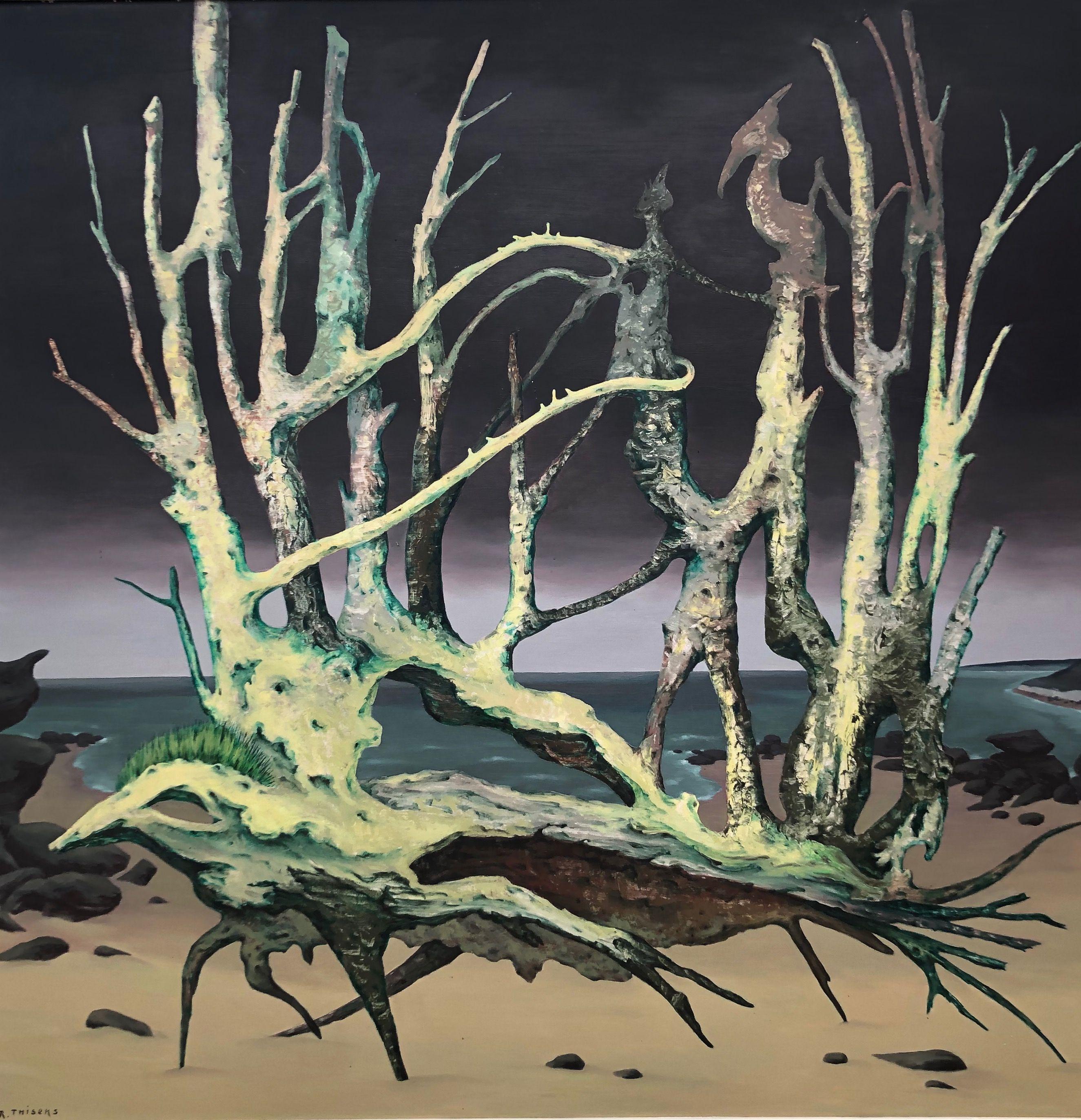 L'orgue marine, huile sur panneau de Robert Thisens, 120 x 123 cm
