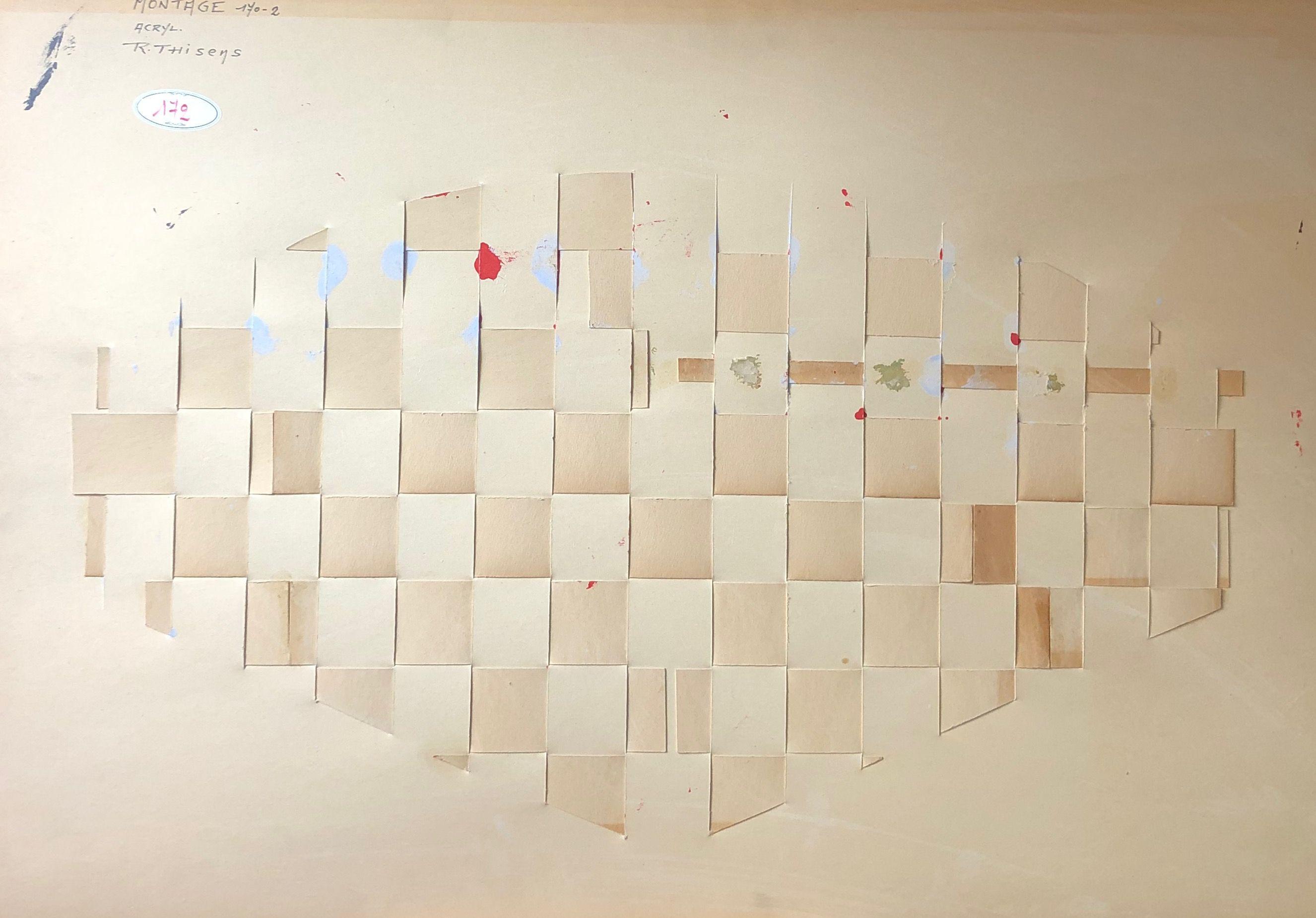 Montage fournil, acrylique sur carton de Robert Thisens, 70 x 100 cm — vue 2