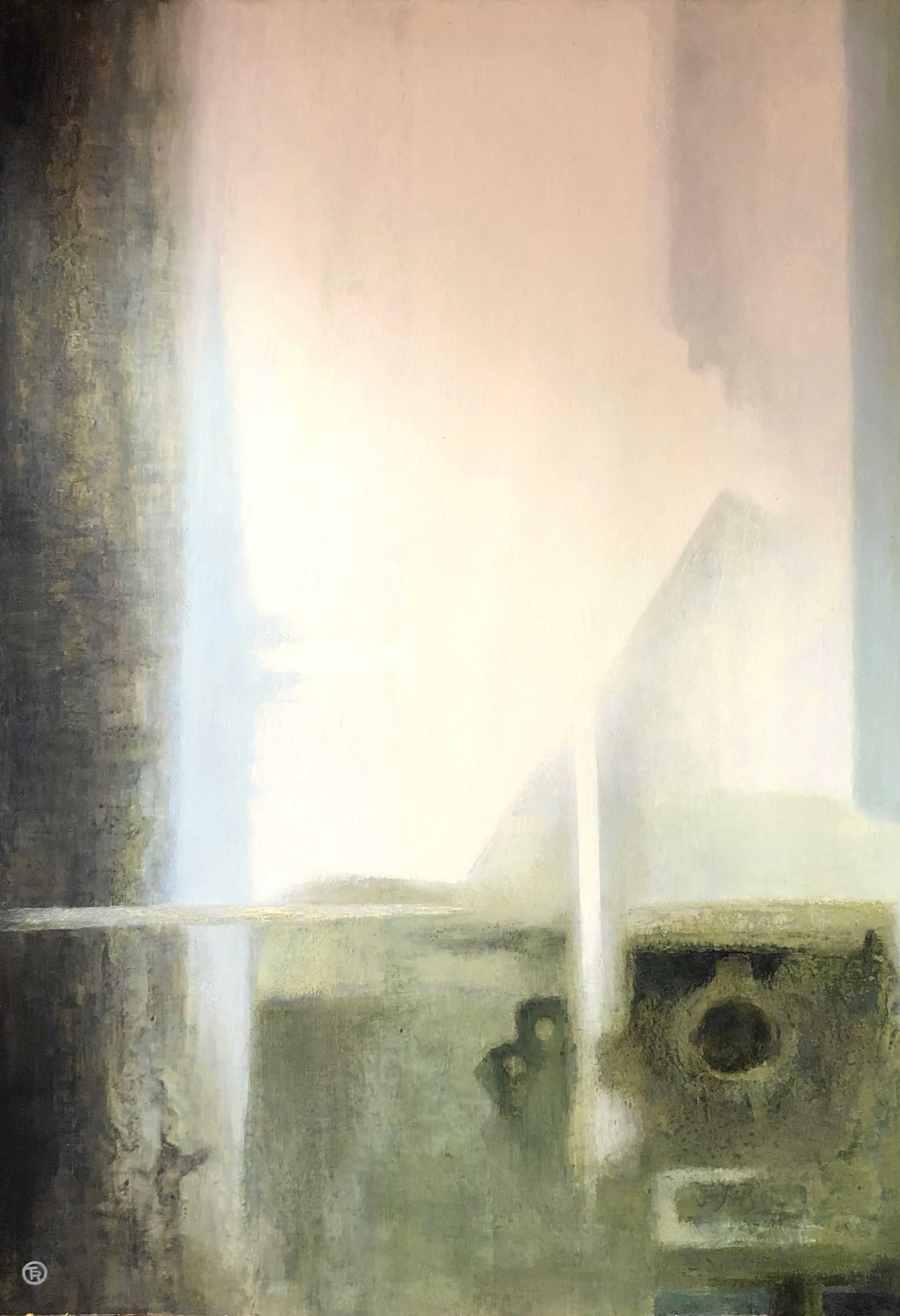 Lumiere, acrylique pastel gras sur carton de Robert Thisens, 70 x 100 cm
