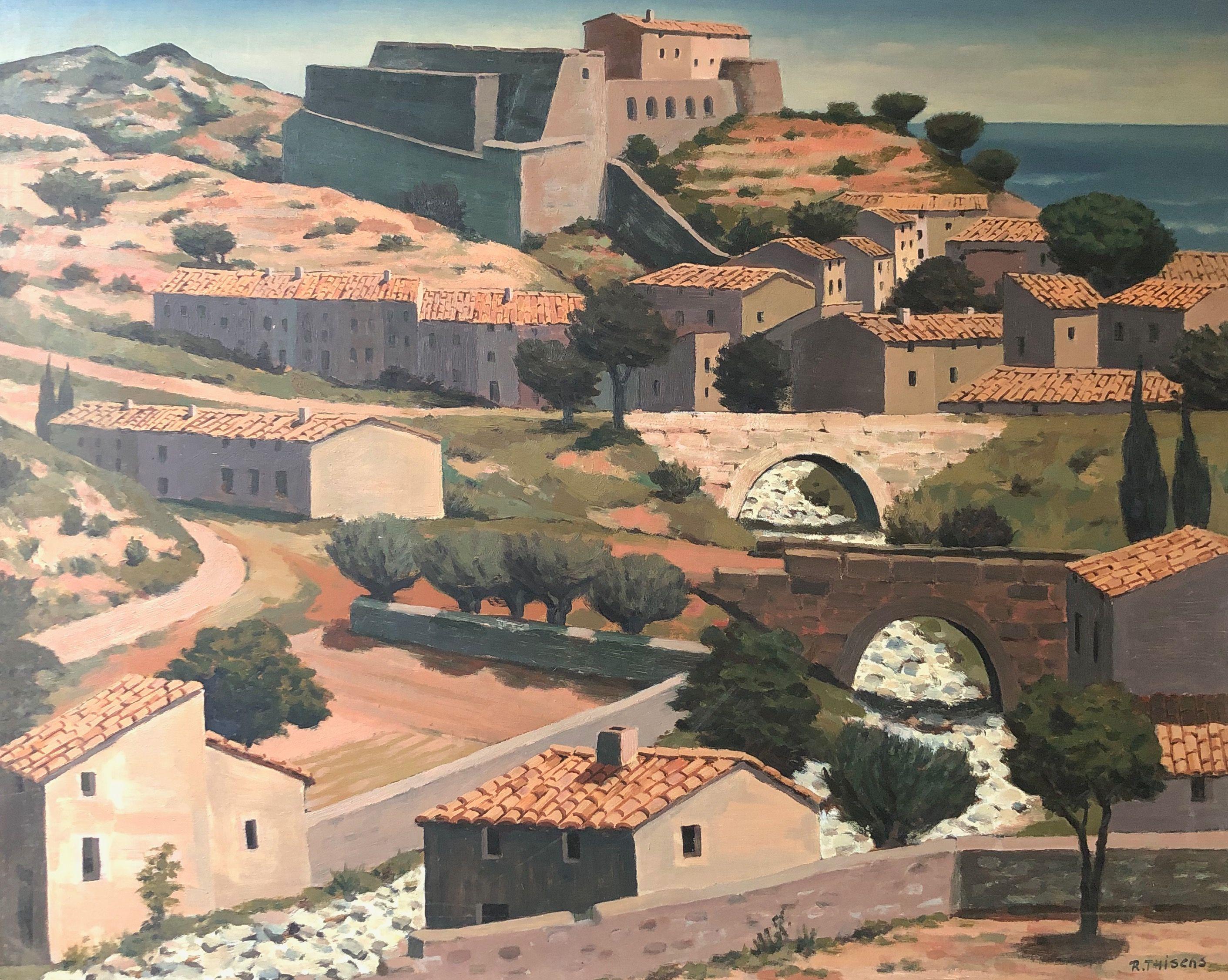 Provence, huile sur panneau de Robert Thisens, 65 x 80 cm — vue 2