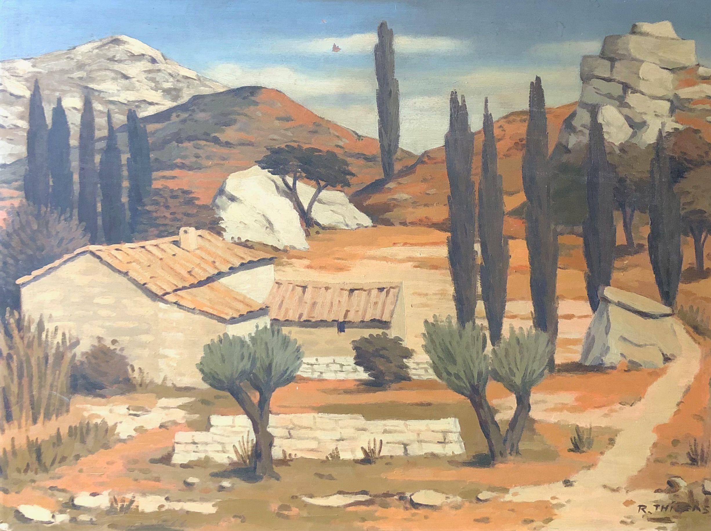 Provence, huile sur panneau de Robert Thisens, 50 x 65 cm