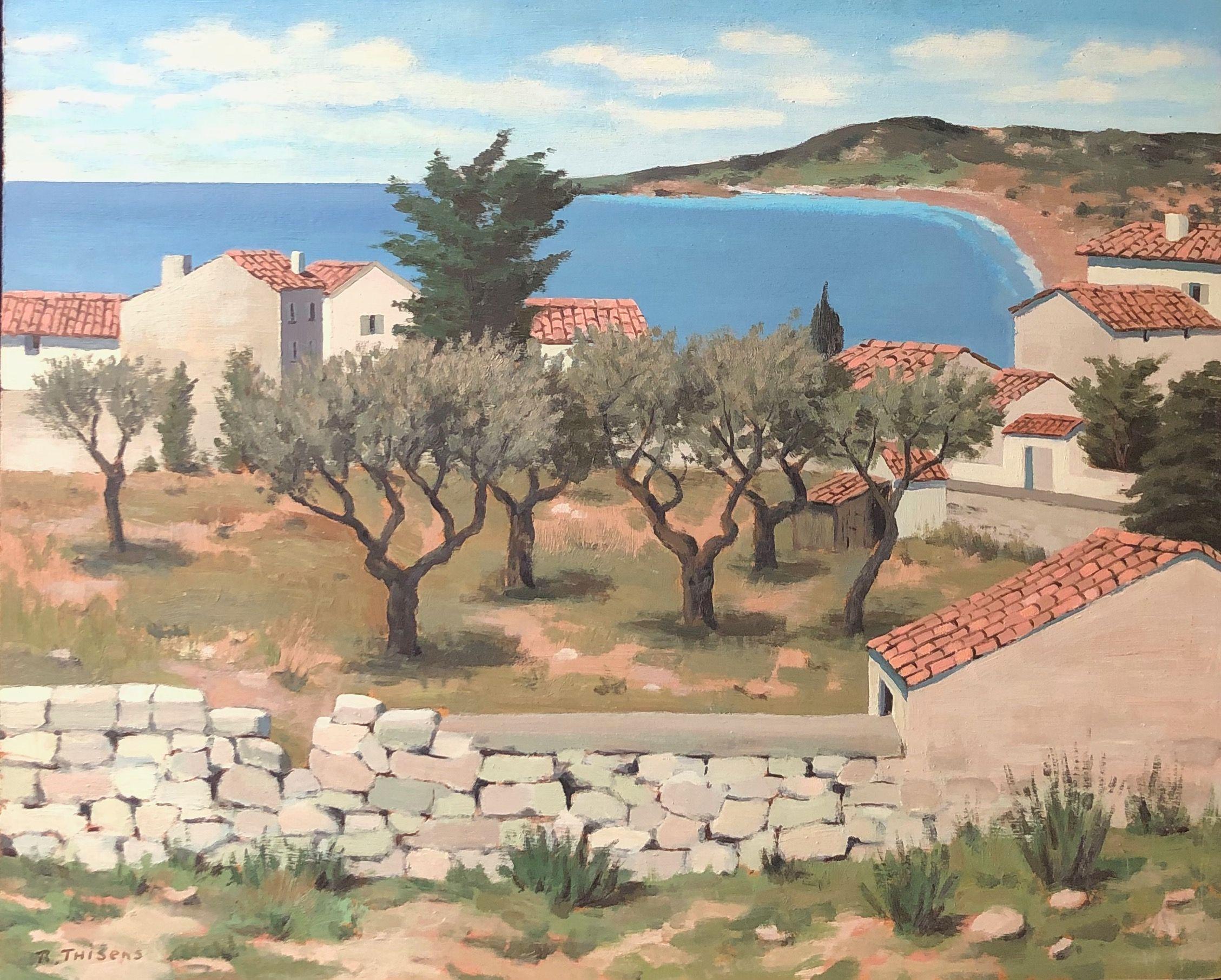 Provence, huile sur panneau de Robert Thisens, 50 x 60 cm — vue 2