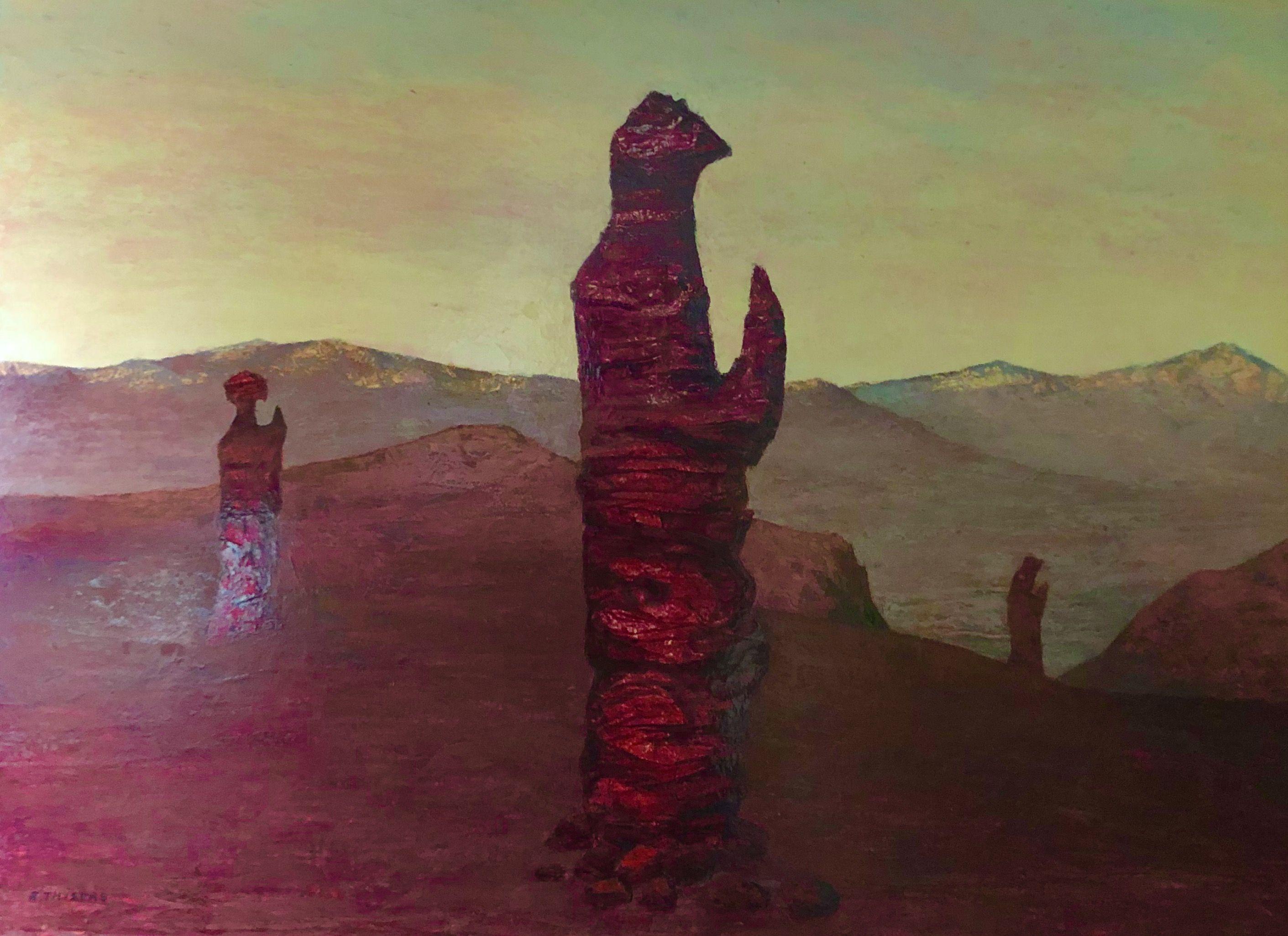 Sans titre, huile sur panneau de Robert Thisens, 60 x 82 cm — vue 2