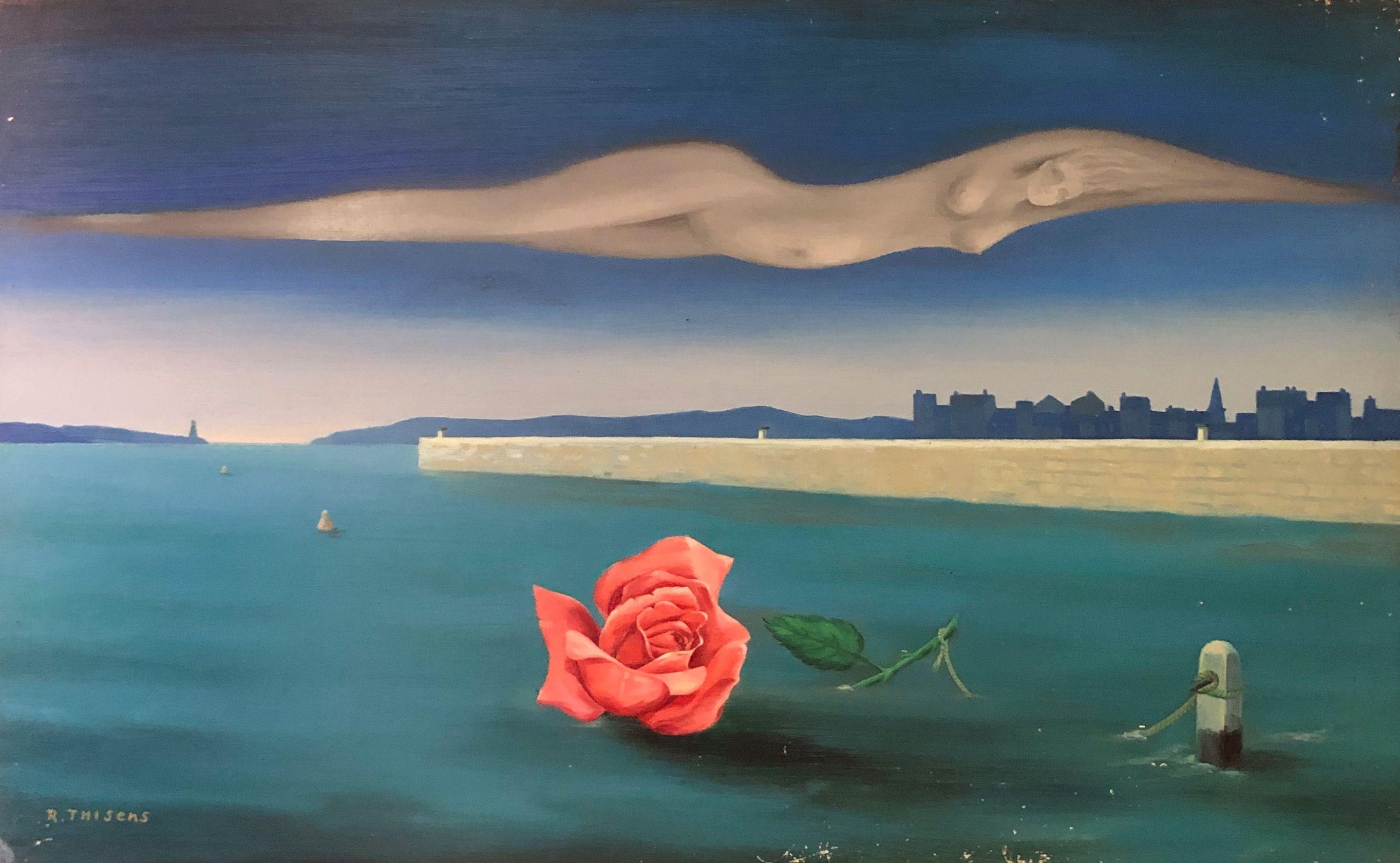 Sans titre, huile sur panneau de Robert Thisens, 40 x 60 cm — vue 2