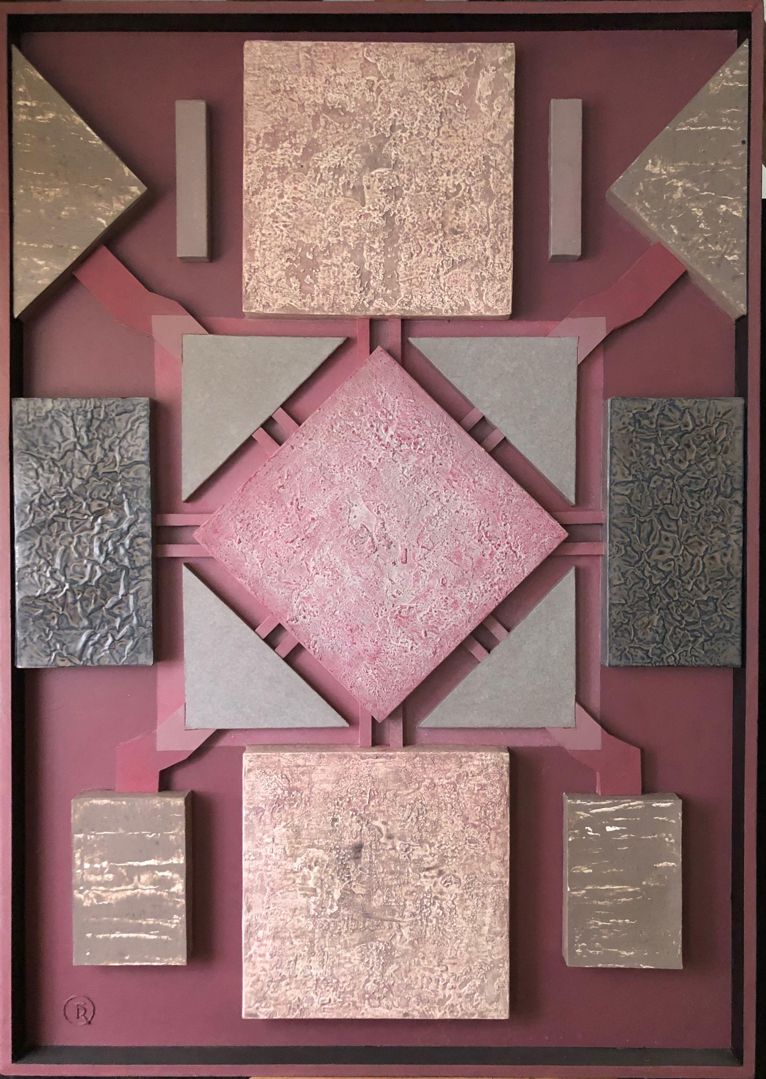Relief, acrylique et technique mixte sur panneau de Robert Thisens, 70 x 100 cm — vue 2