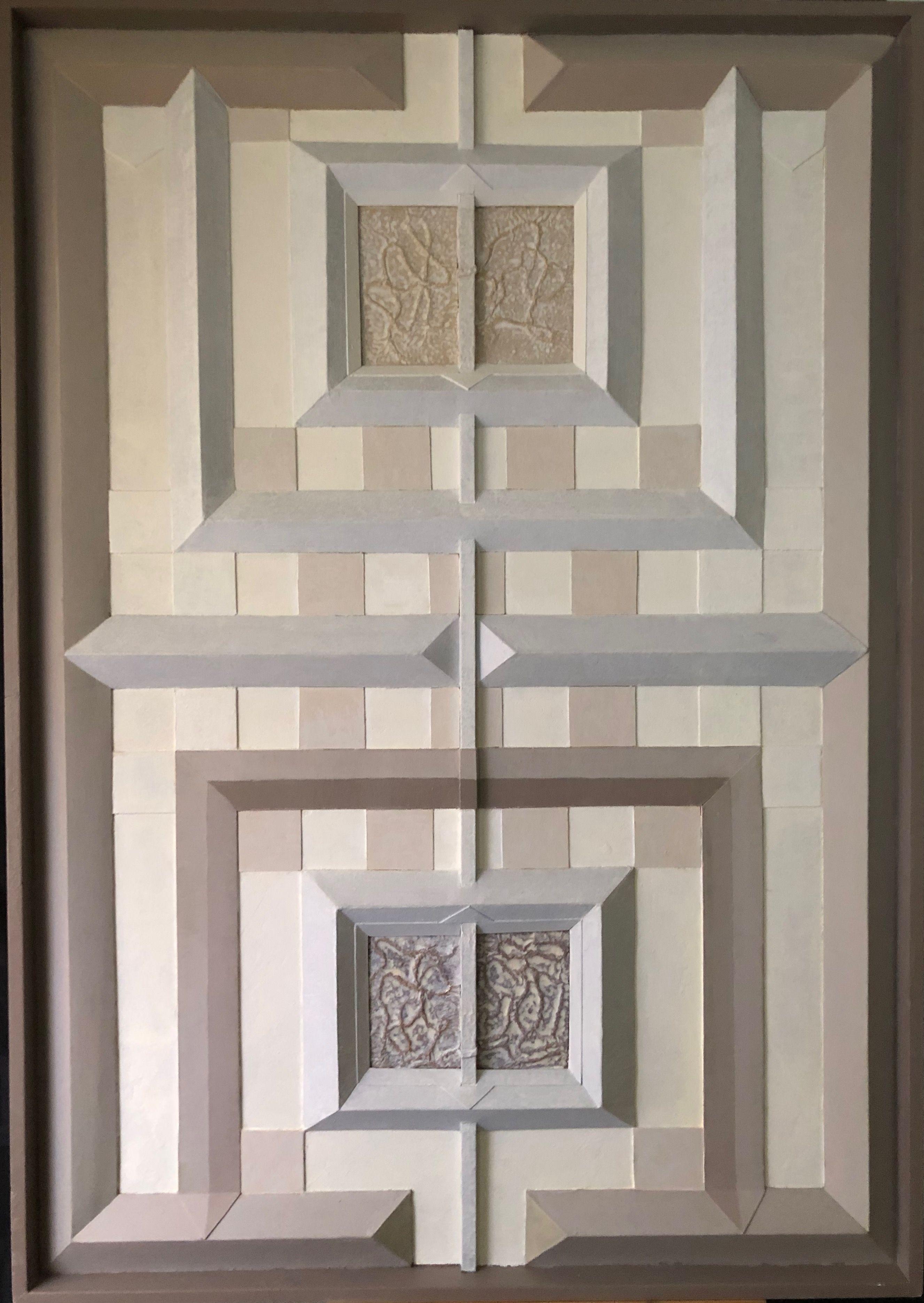 Relief, acrylique et technique mixte sur panneau de Robert Thisens, 70 x 100 cm — vue 2