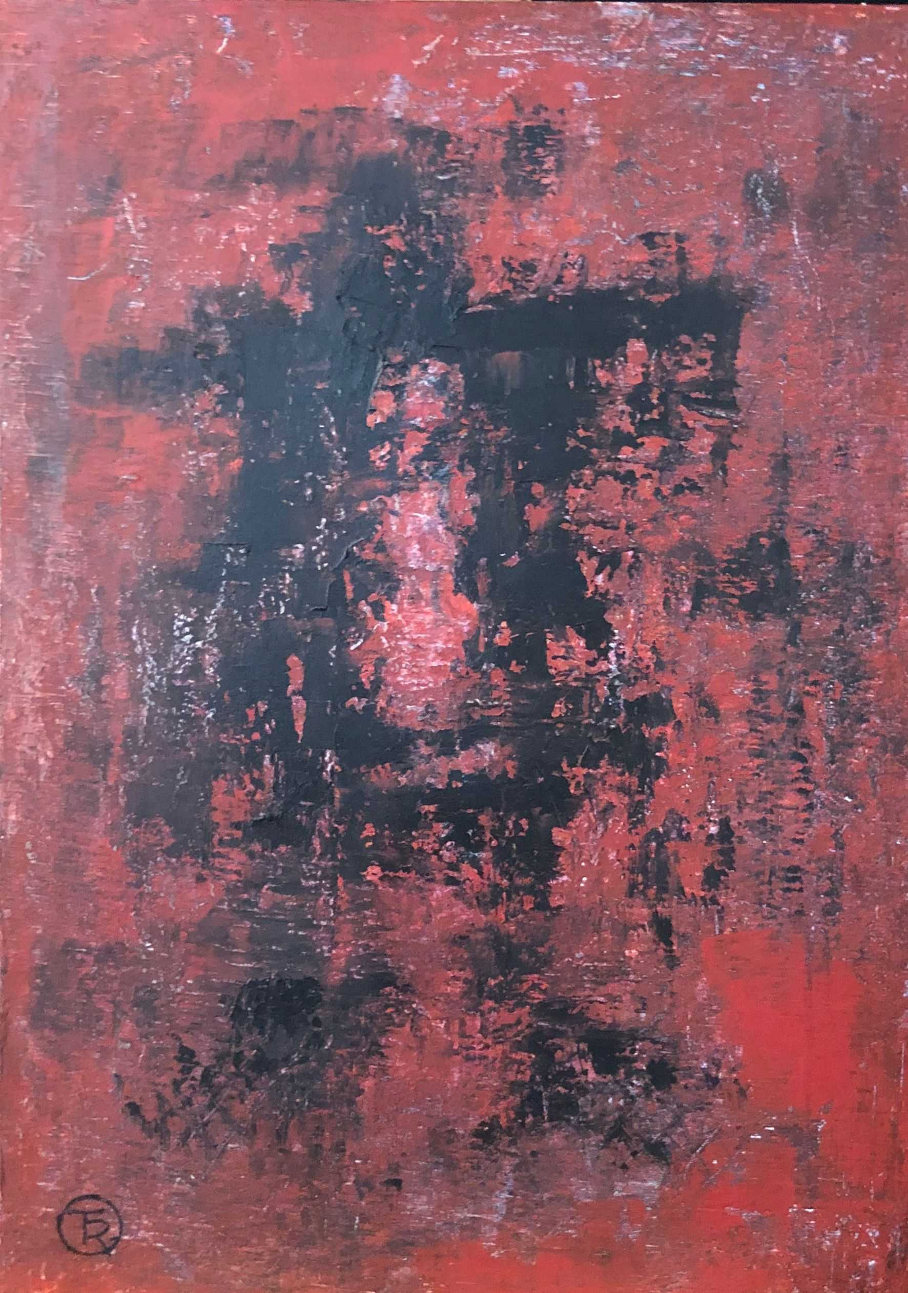 Sans titre, acrylique sur panneau de Robert Thisens, 35 x 50 cm