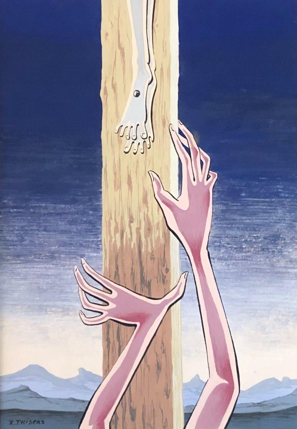 Tete a tete, gouache sur papier de Robert Thisens, 20 x 30 cm