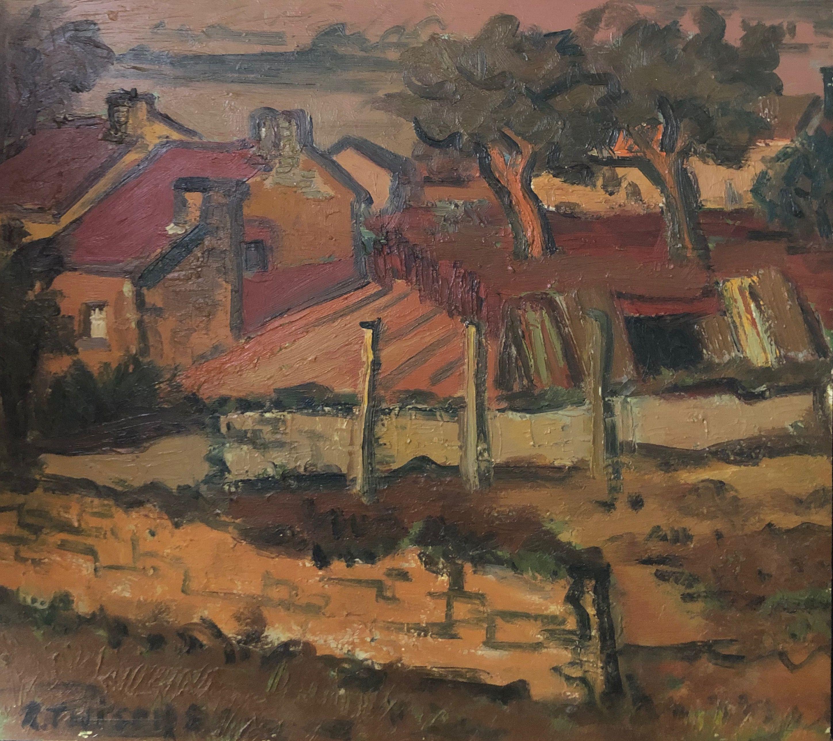 Sans titre, huile sur panneau de Robert Thisens, 54 x 60 cm — vue 2