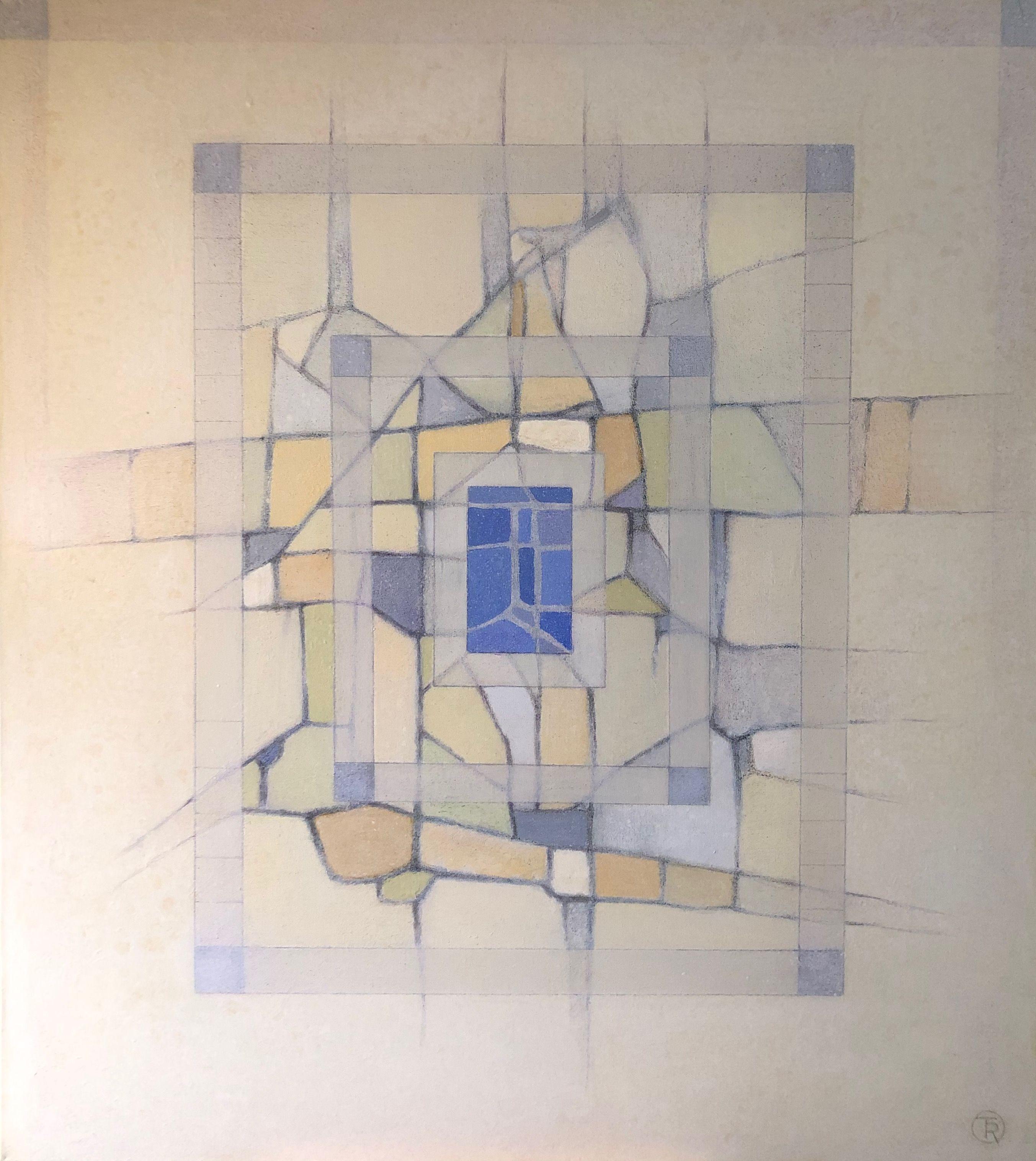 Composition, acrylique sur toile de Robert Thisens, 80 x 90 cm — vue 2