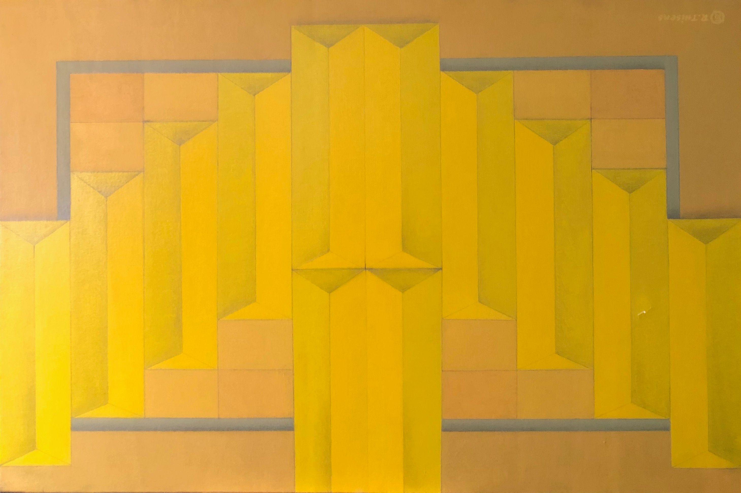 Composition, acrylique sur toile de Robert Thisens, 60 x 90 cm — vue 2