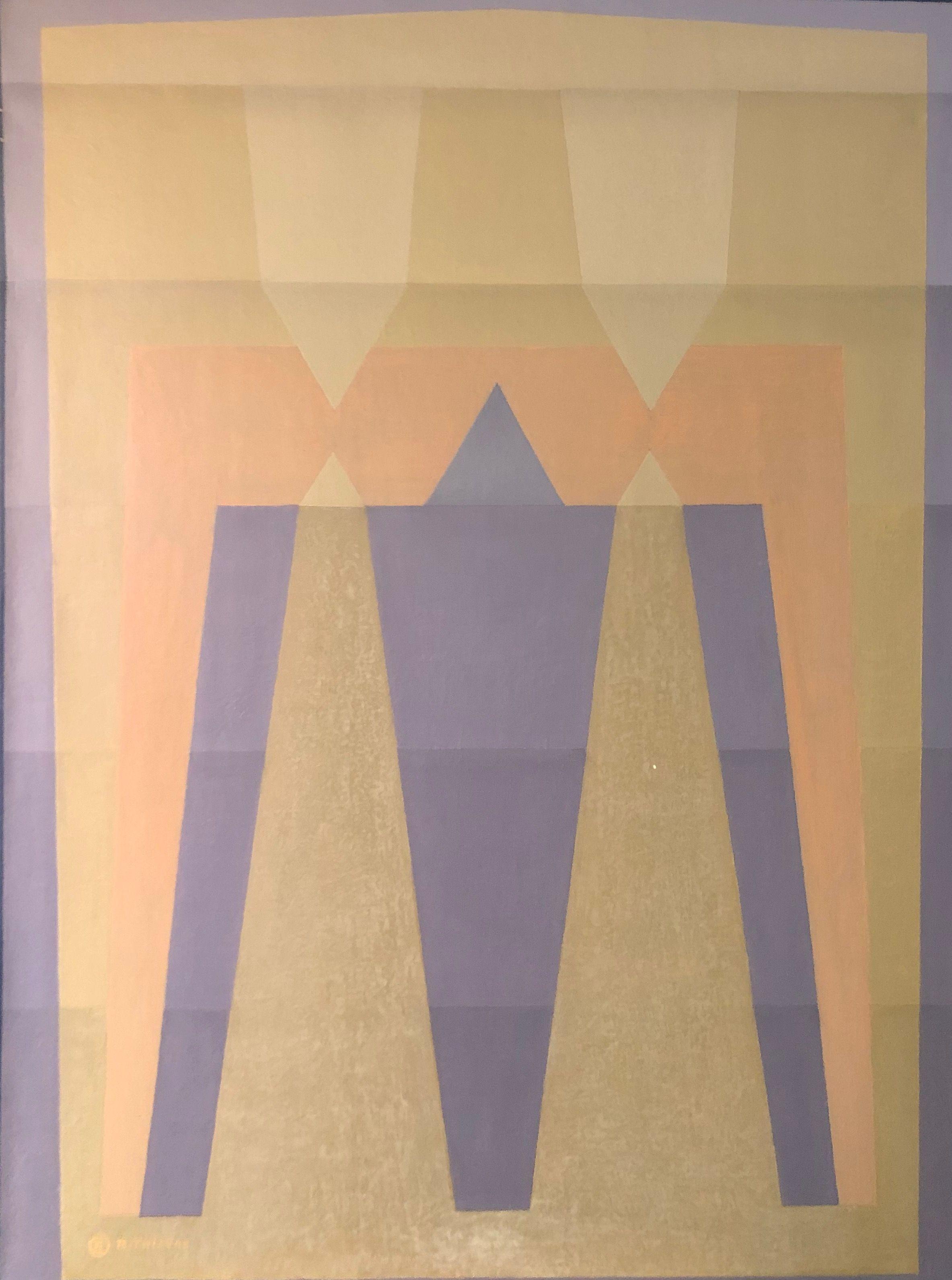 Composition, acrylique sur toile de Robert Thisens, 60 x 80 cm