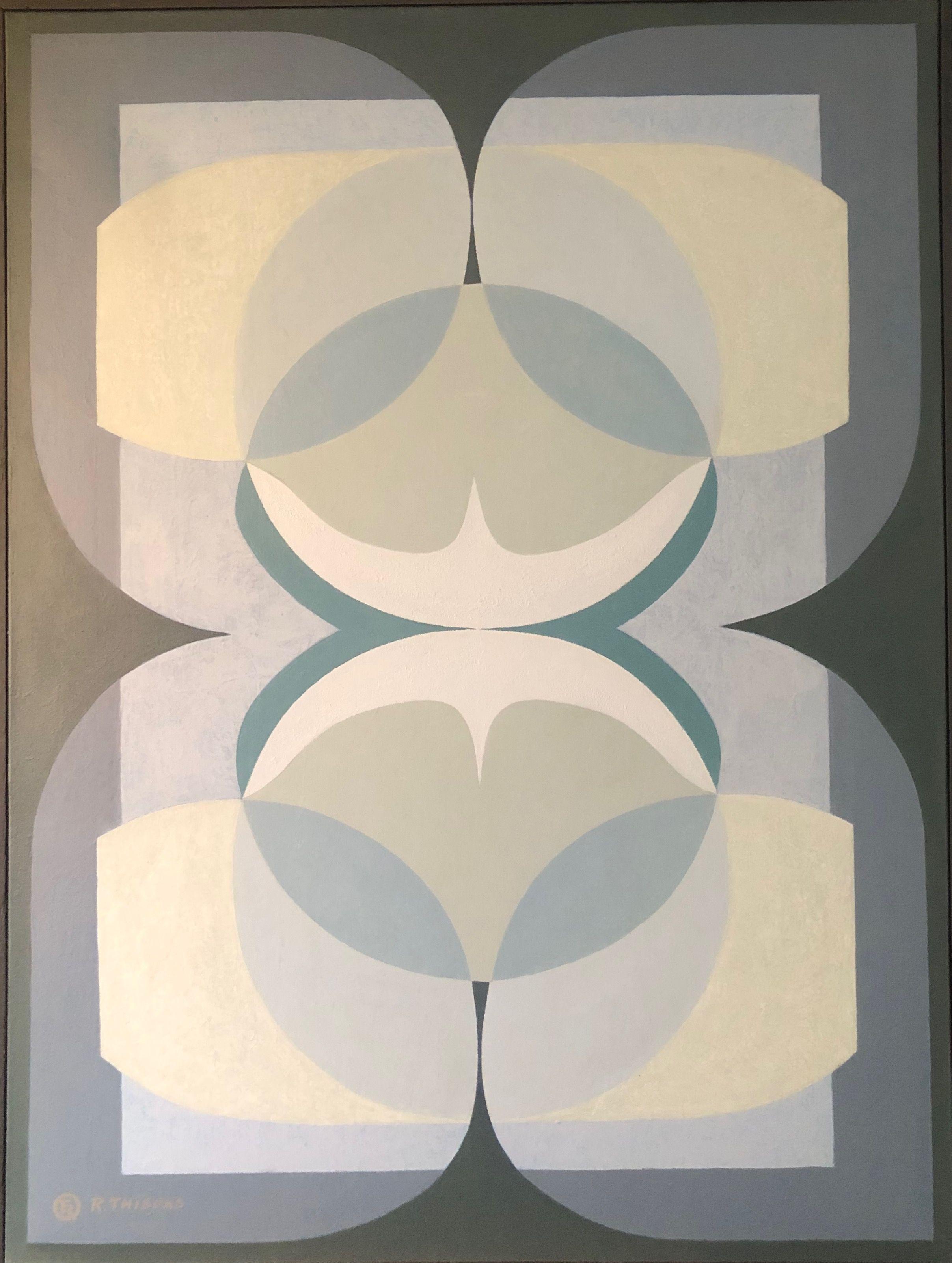 Composition, acrylique sur toile de Robert Thisens, 60 x 80 cm