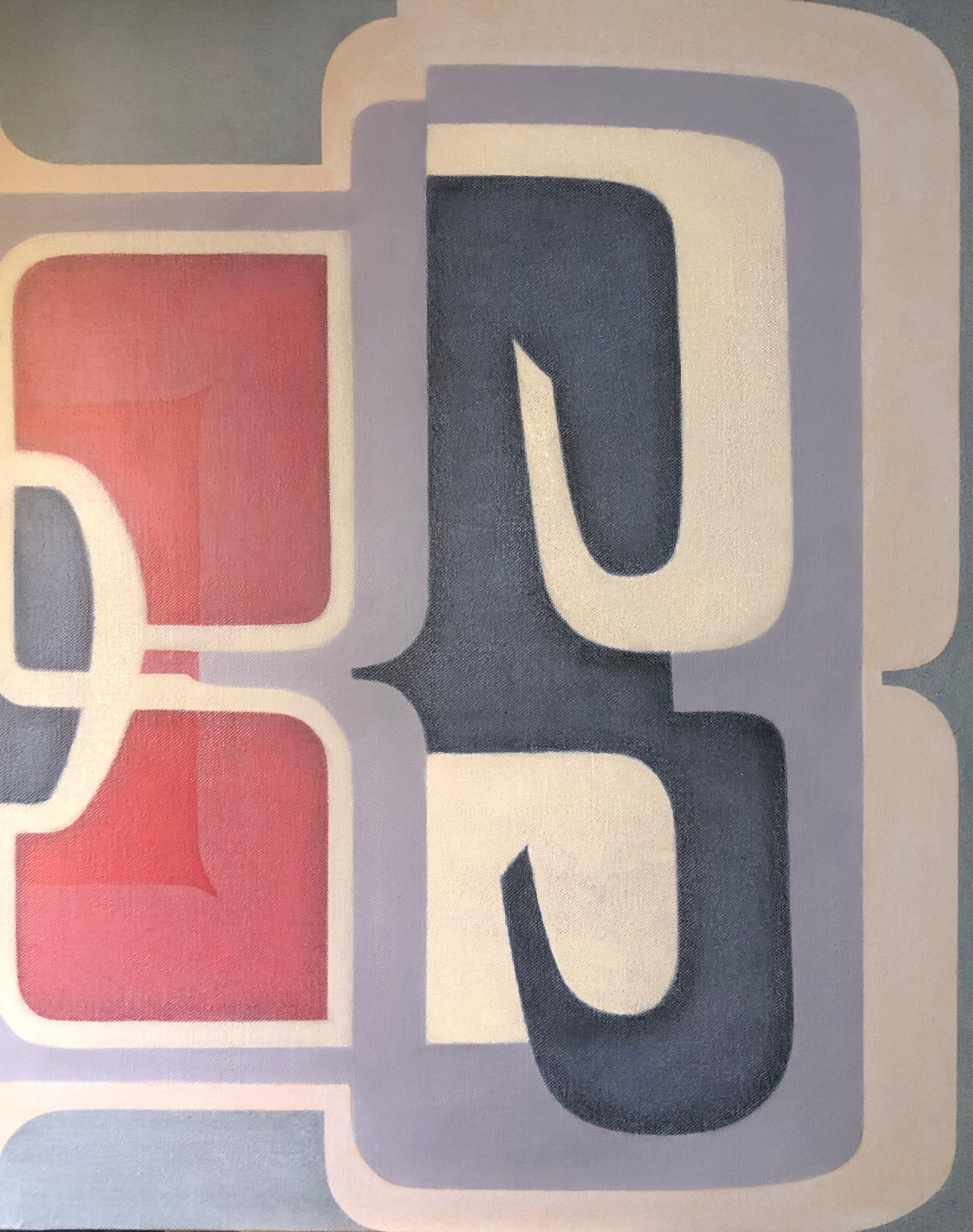 Composition tryptique, acrylique sur toile de Robert Thisens, 80 x 100 cm