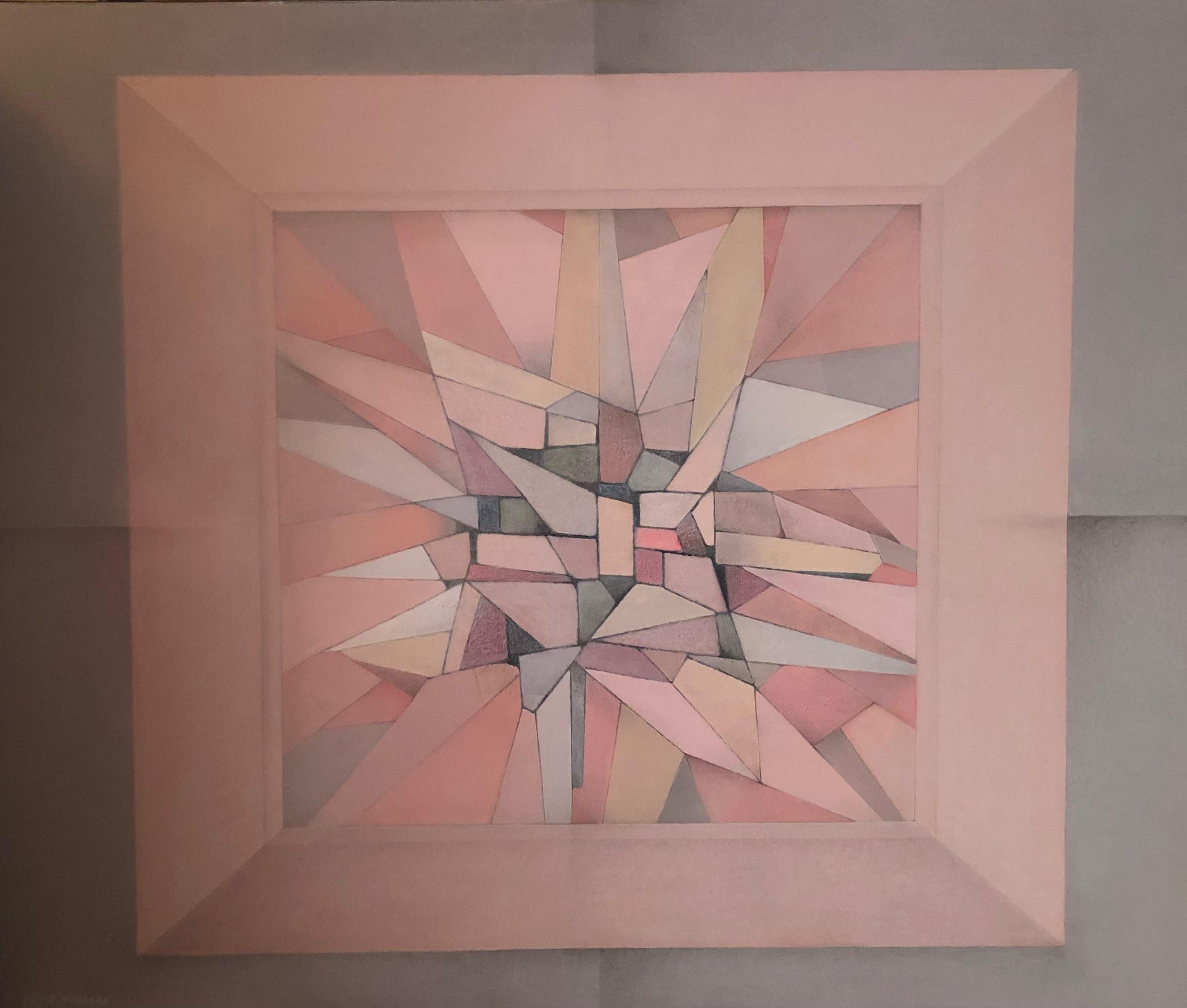 Composition, acrylique sur toile de Robert Thisens, 100 x 120 cm