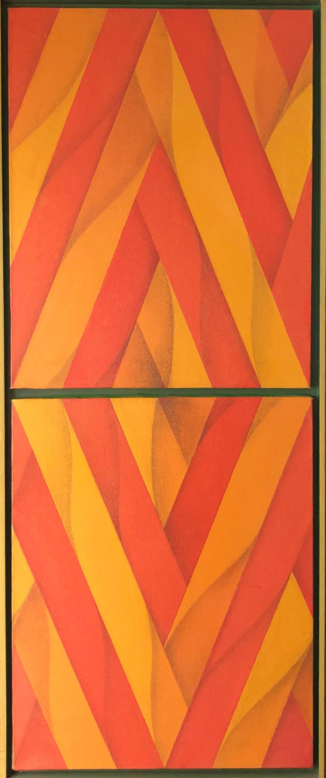 Composition, acrylique sur toile de Robert Thisens, 40 x 100 cm — vue 2