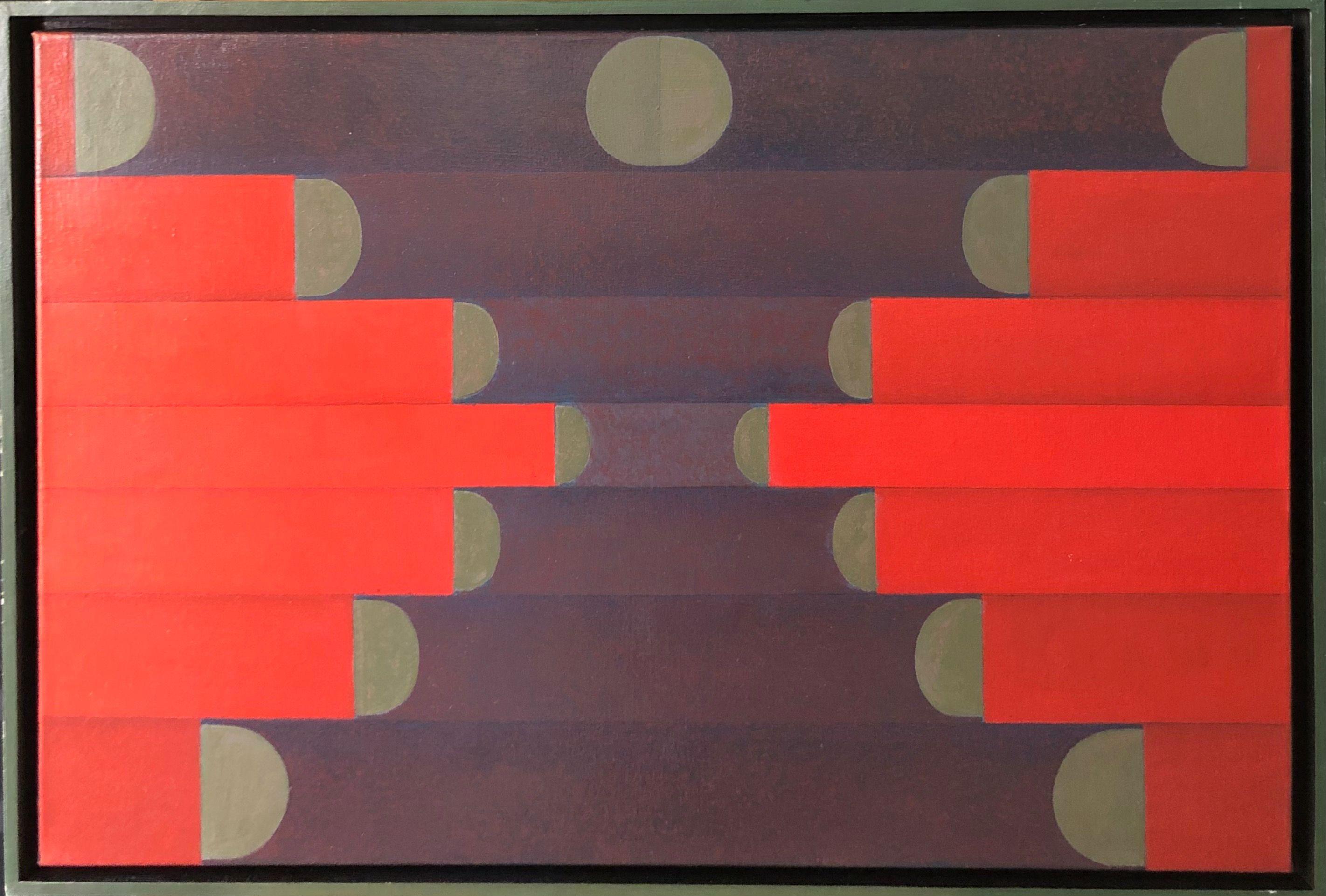 Composition, acrylique sur toile de Robert Thisens, 40 x 60 cm — vue 2