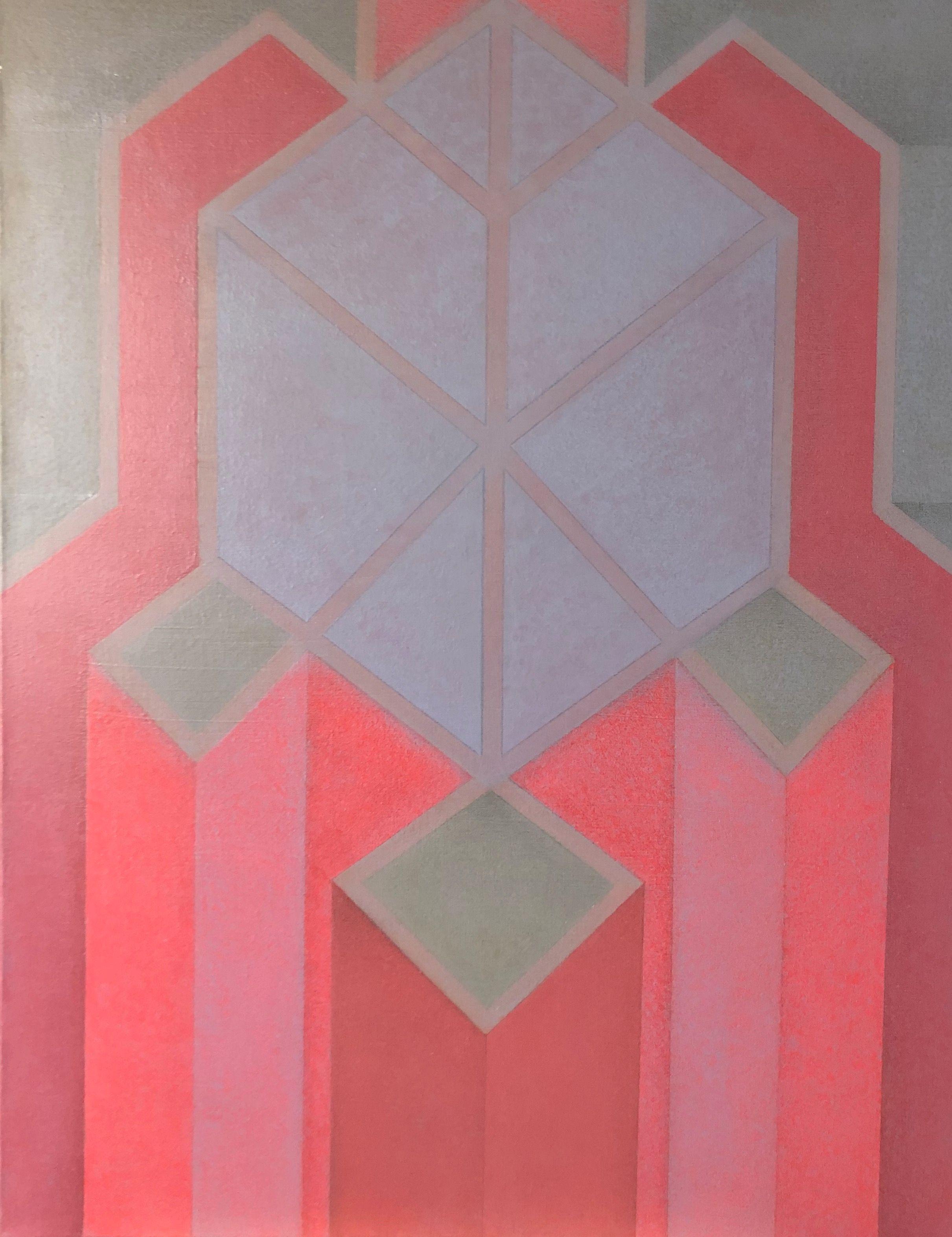 Composition, acrylique sur toile de Robert Thisens, 50 x 65 cm — vue 2