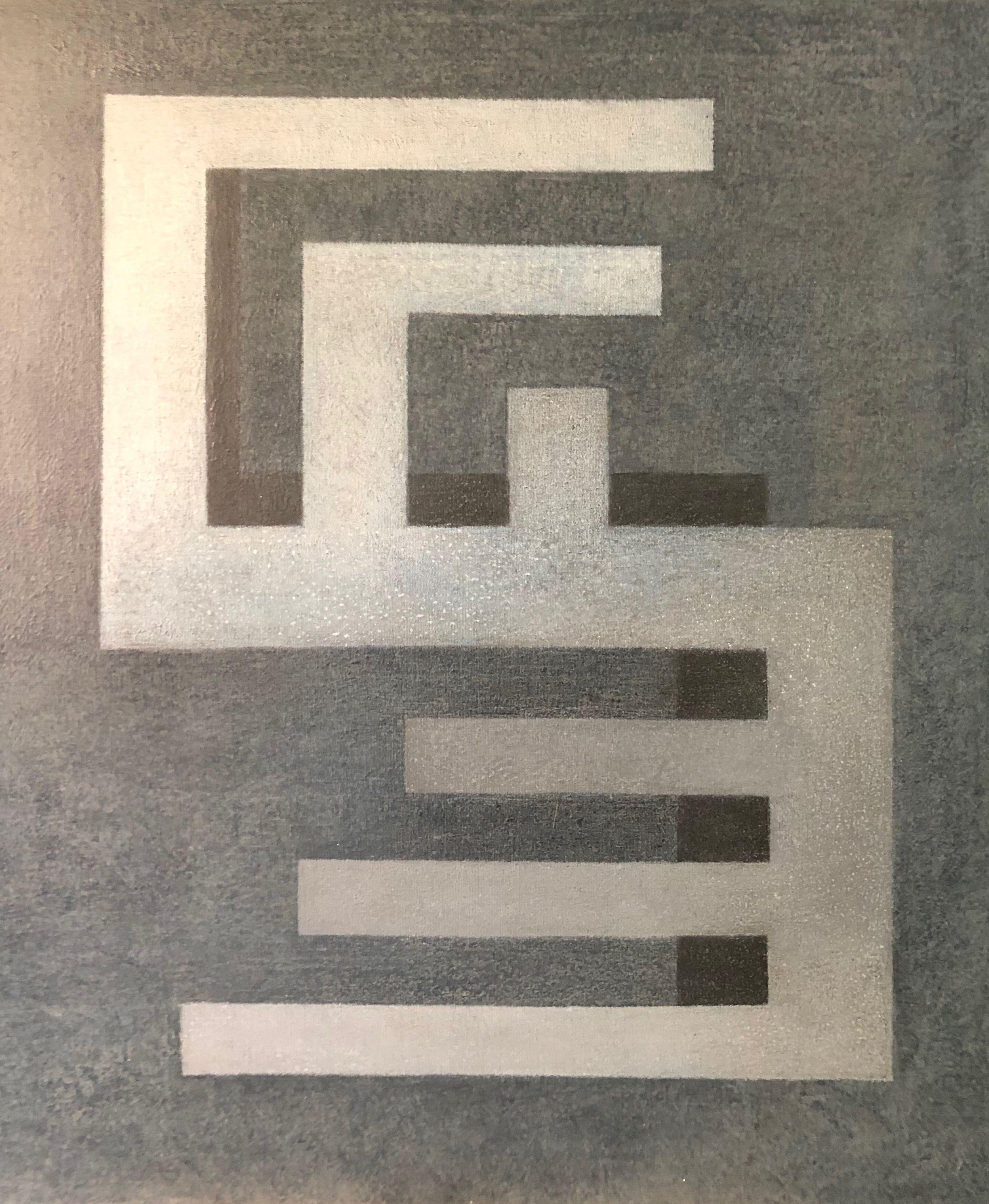 Composition, acrylique sur toile de Robert Thisens, 50 x 60 cm — vue 2