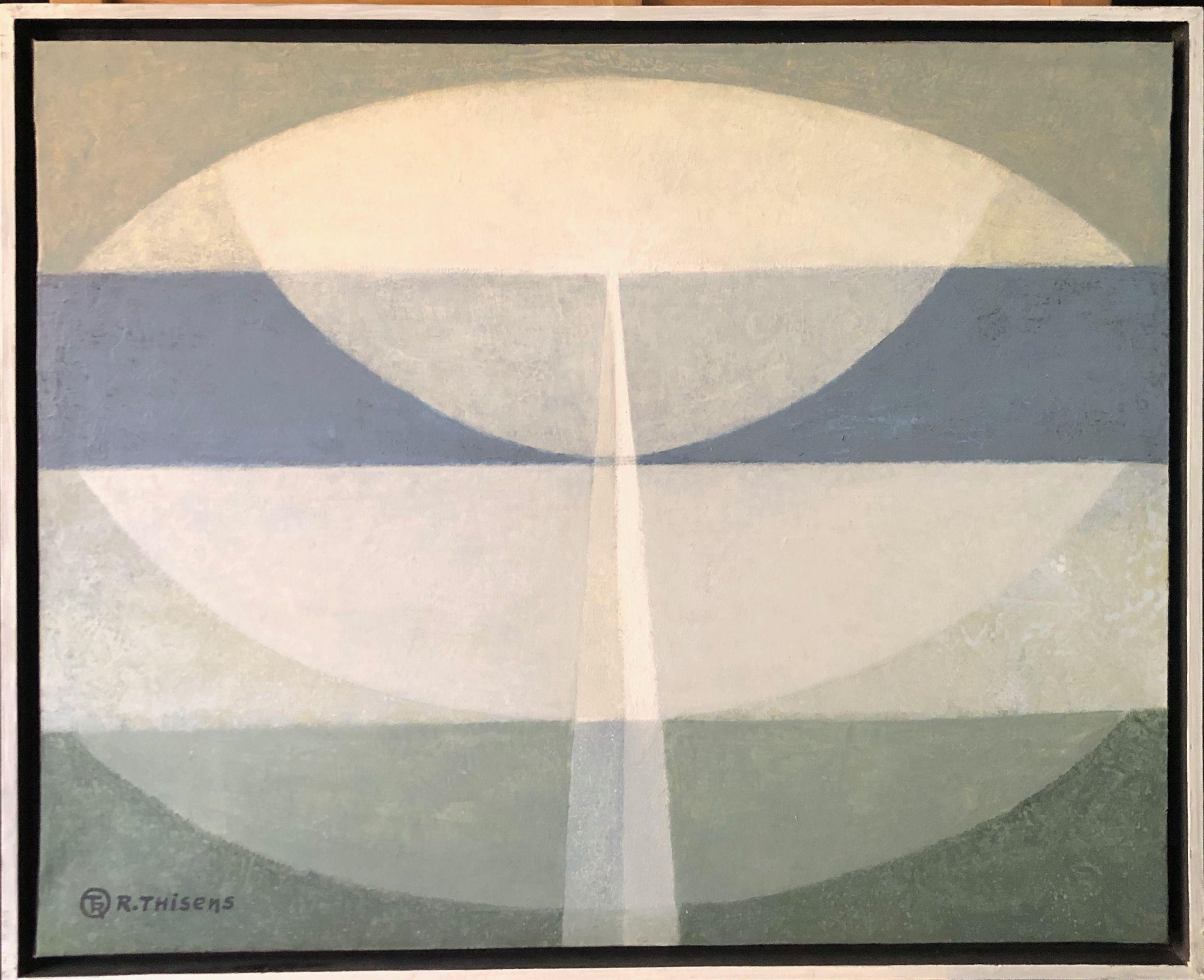 Composition, acrylique sur toile de Robert Thisens, 40 x 50 cm