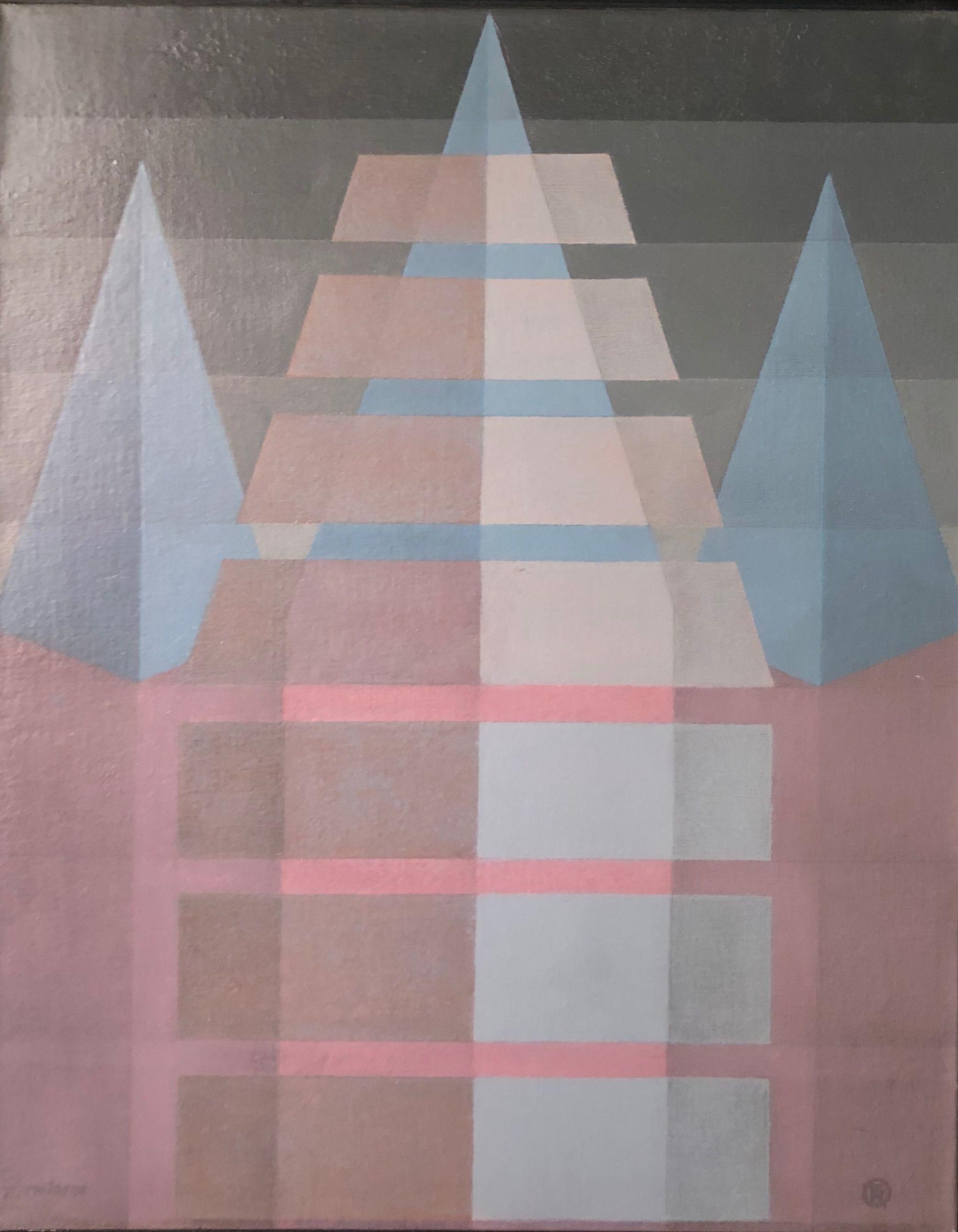 Composition, acrylique sur toile de Robert Thisens, 40 x 50 cm — vue 2