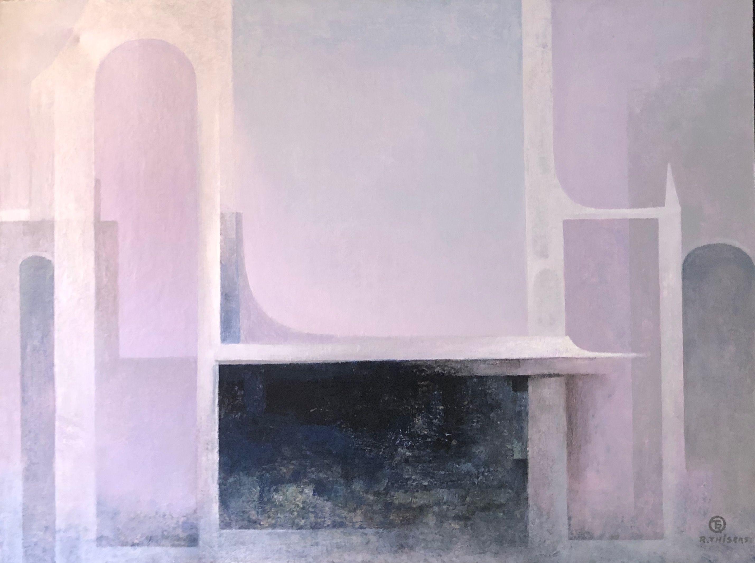 Composition, acrylique sur toile de Robert Thisens, 60 x 80 cm