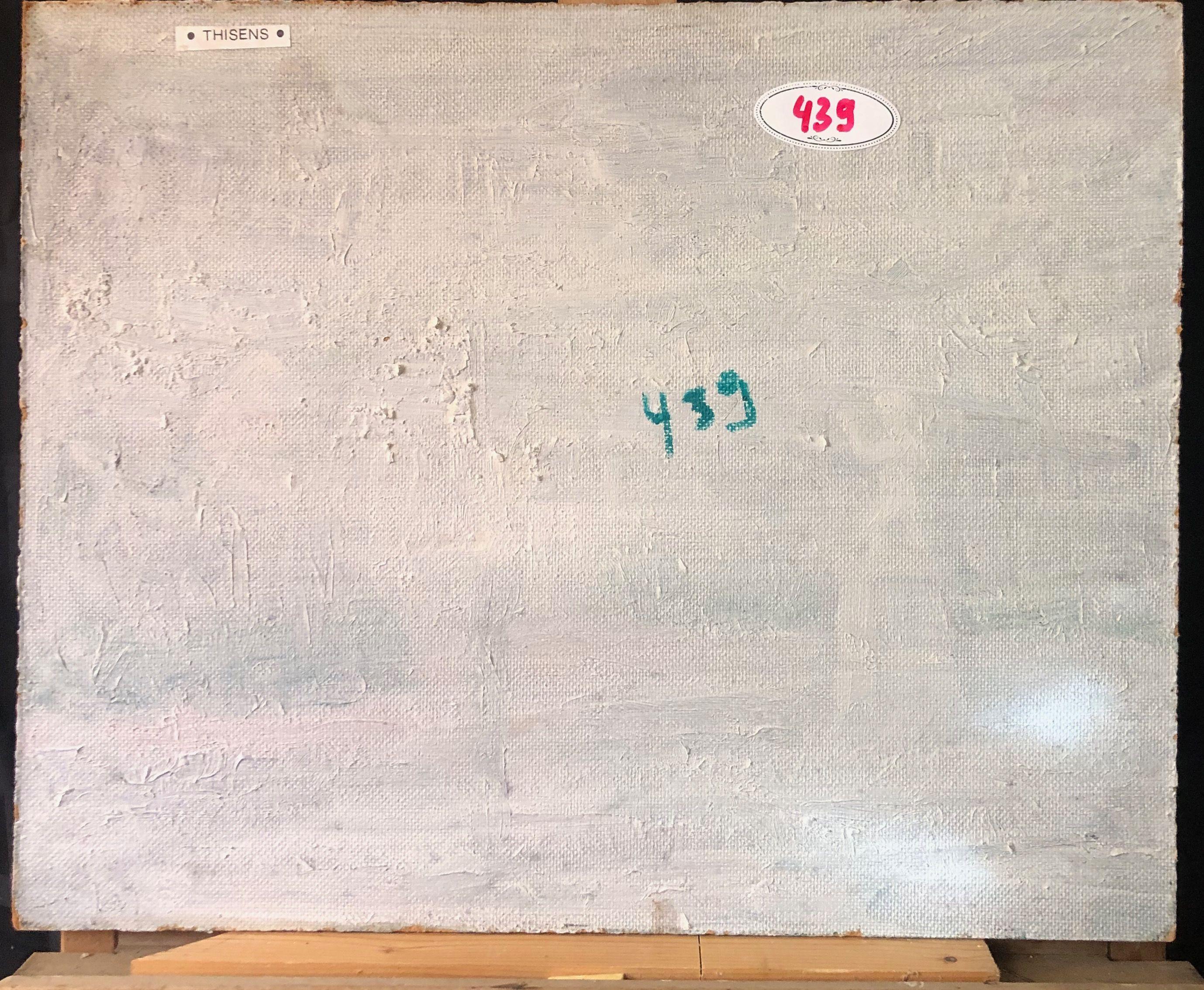 Village, huile sur panneau de Robert Thisens, 40 x 50 cm — vue 2