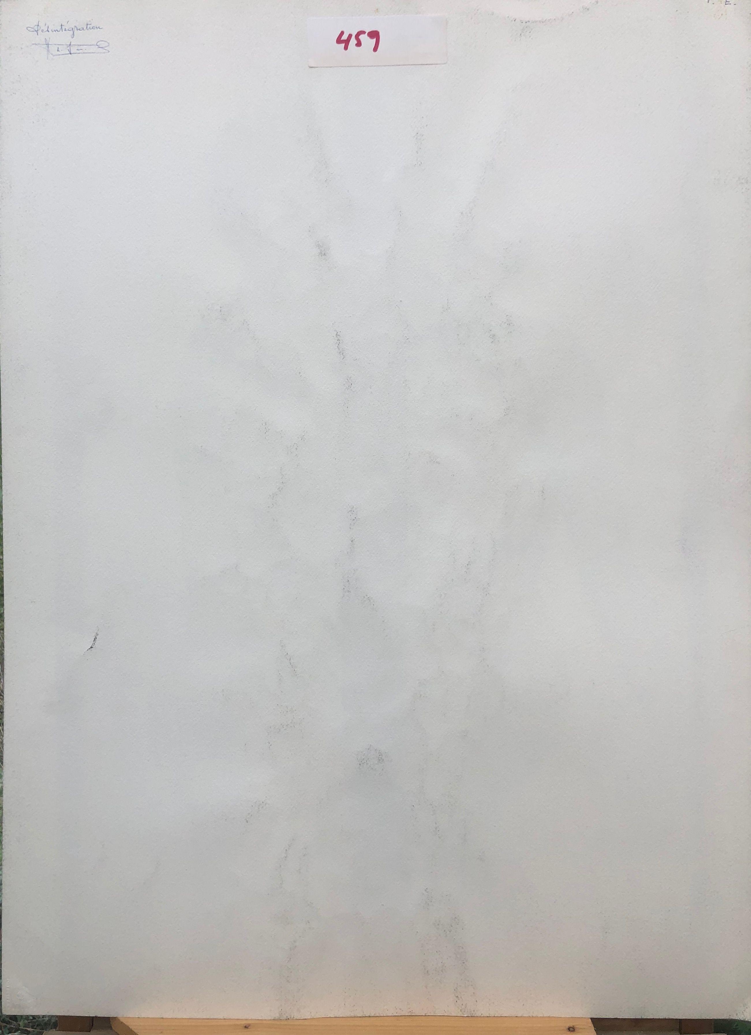 Désintégration, acrylique pastel gras sur carton de Robert Thisens, 55 x 73 cm