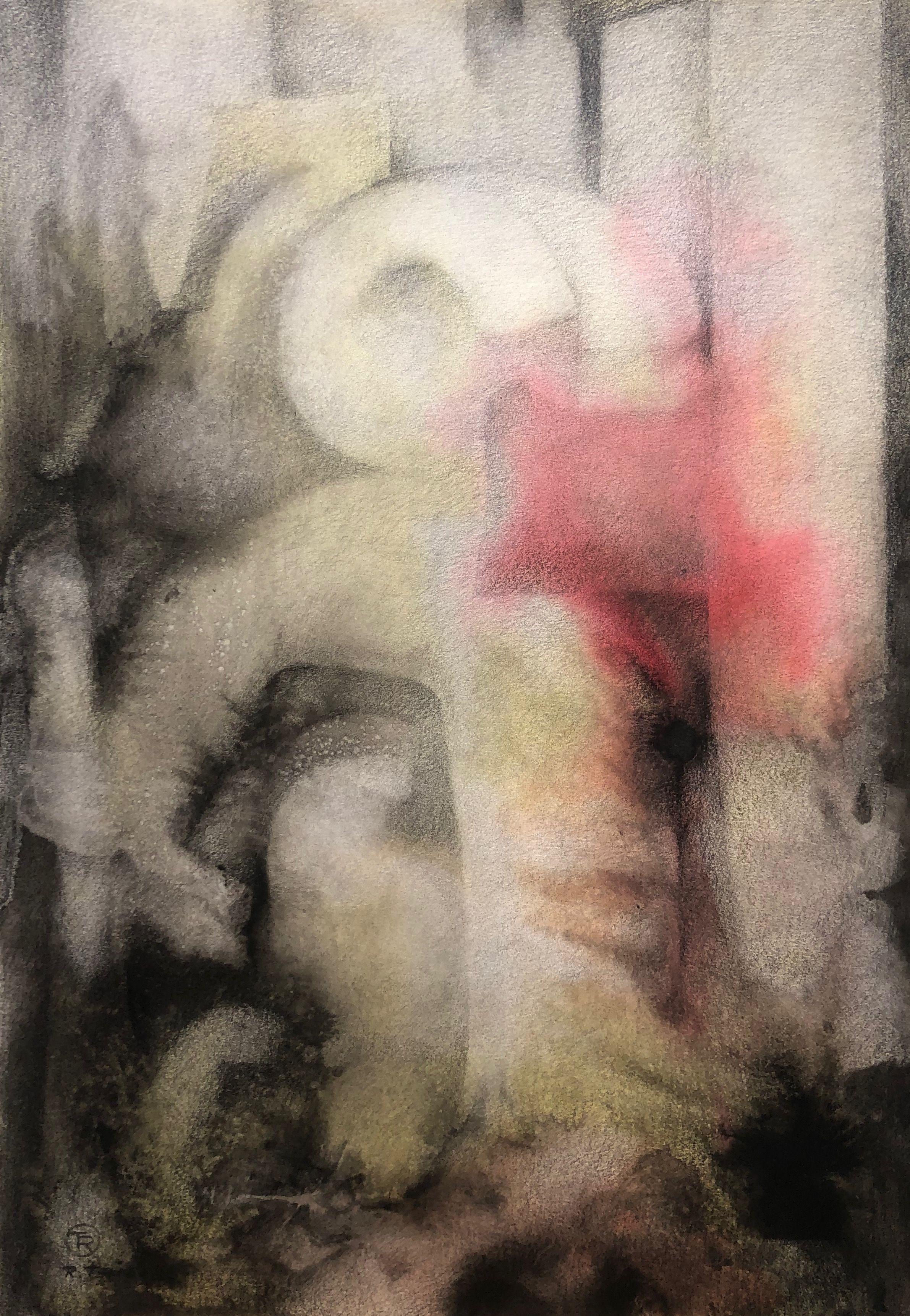 Tubulure, acrylique sur carton de Robert Thisens, 50 x 70 cm