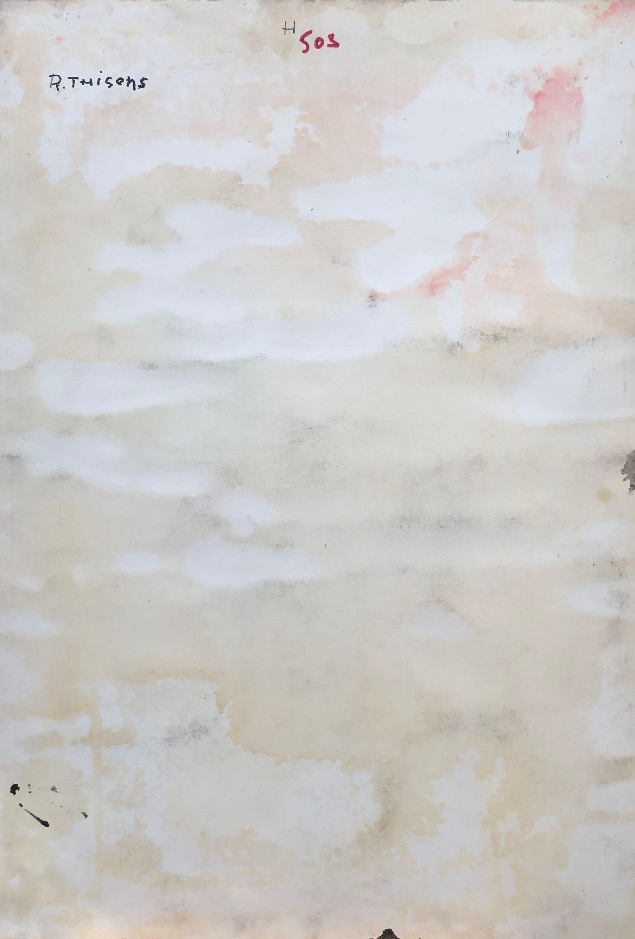 Implosion, technique mixte sur carton de Robert Thisens, 50 x 70 cm