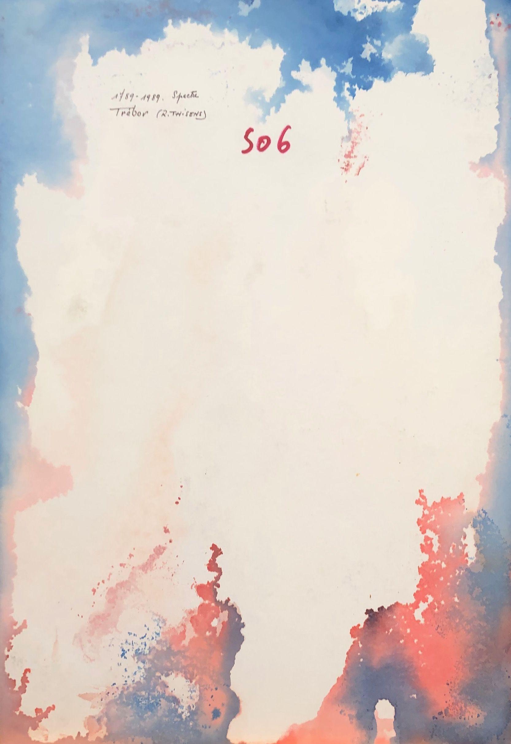 Spectre 1789 1989, gouache sur carton de Robert Thisens, 35 x 50 cm