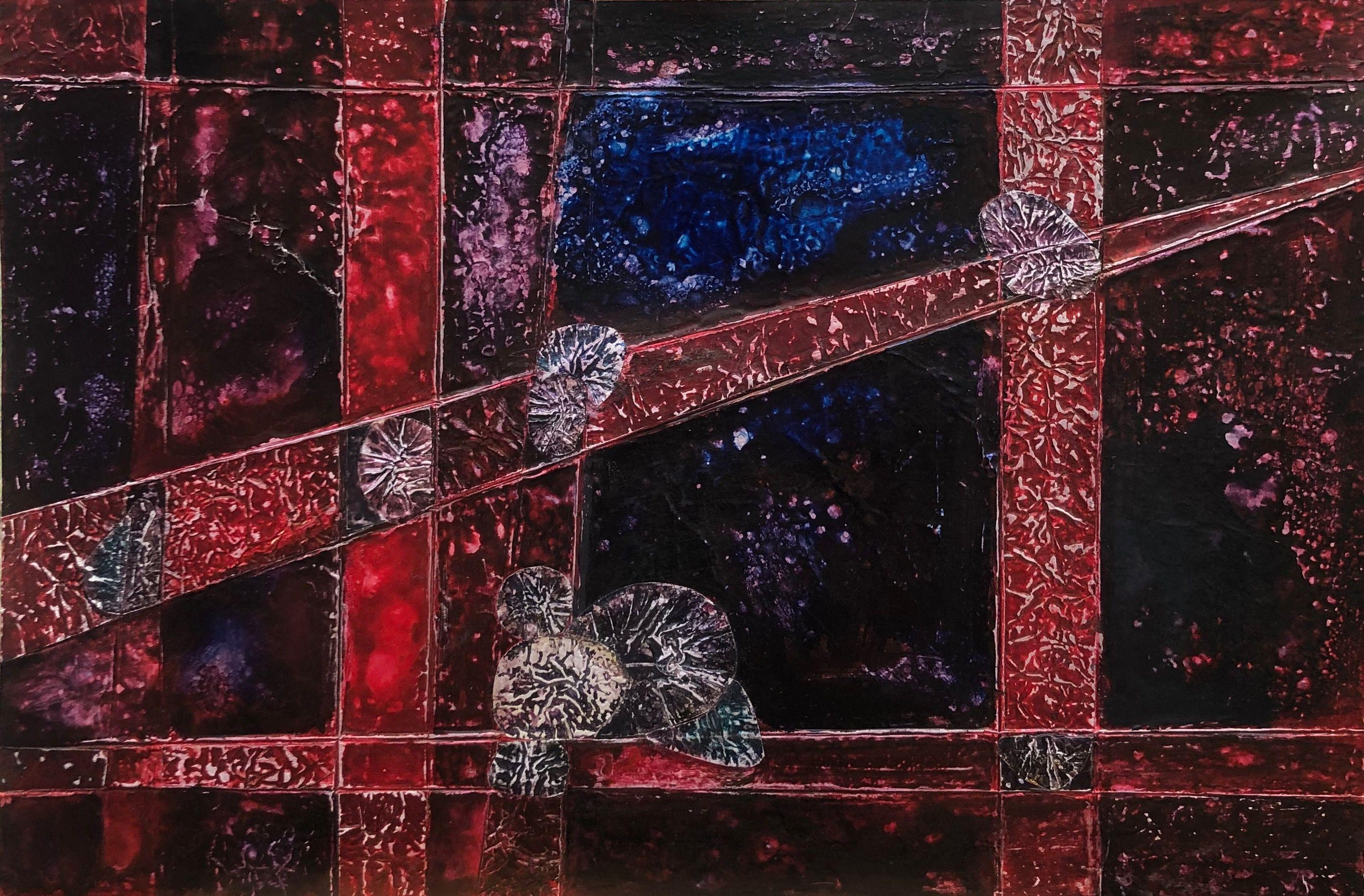 Cristallisation, alu acrylique sur carton de Robert Thisens, 33 x 49 cm — vue 2